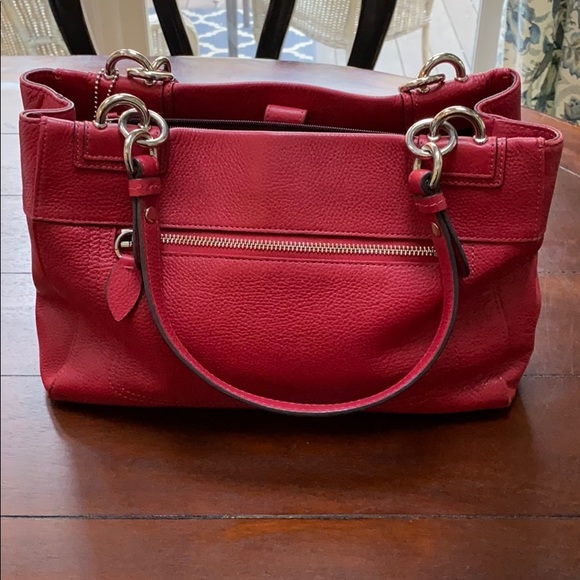 Coach Bags Coach Purse Red Leather Poshmark